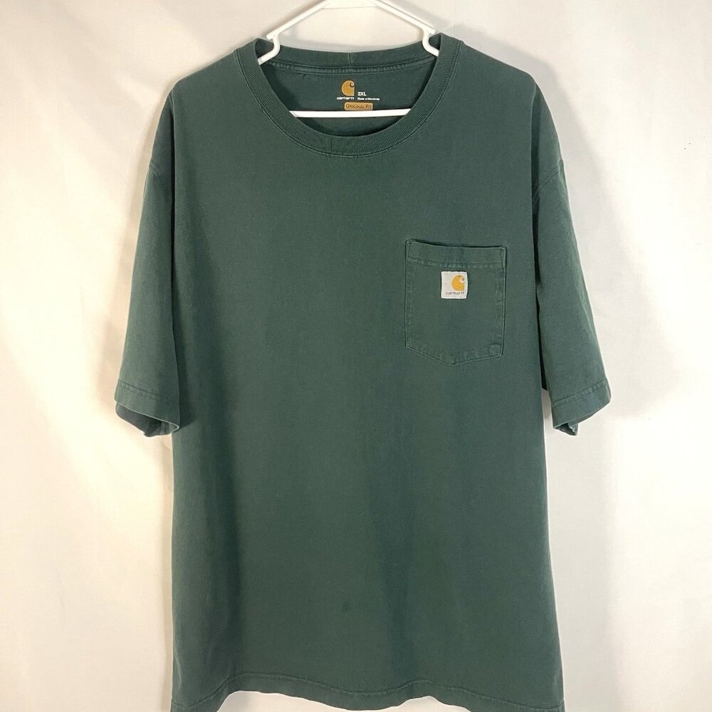 Carhartt Green Pocket T Shirt XXL Original Fit Workwear Cotton Utility Classic